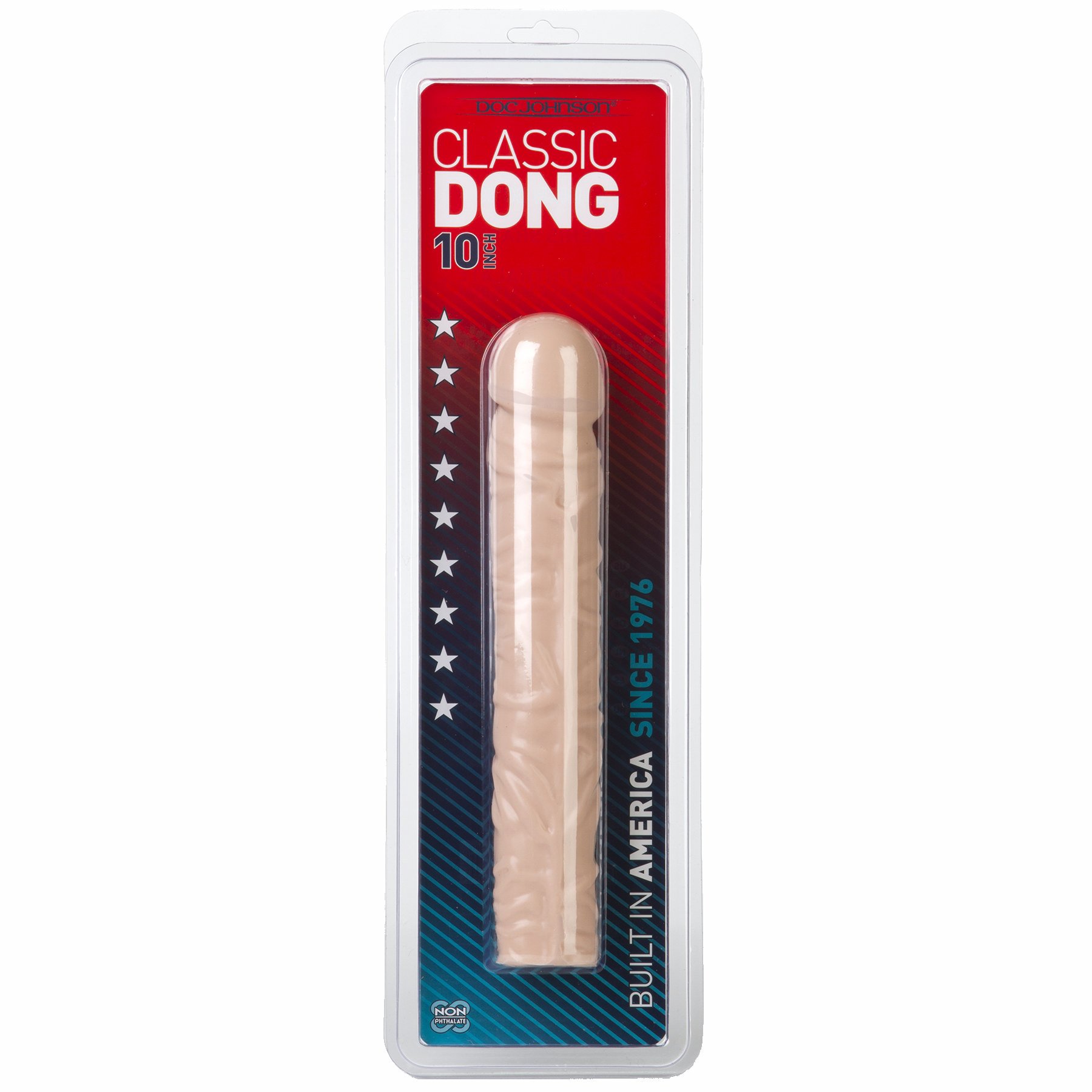 Classic 10 inches Dong is available in two colors: white and black. Each sold separately. If the average sized dong is not for you