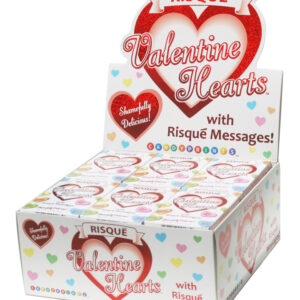 Risque Hearts 24 Pieces Display. Tired of the same old: Be My Valentine Messages? Be the first on your block to get Valentine Candy with X-Rated and Risque Messages! And