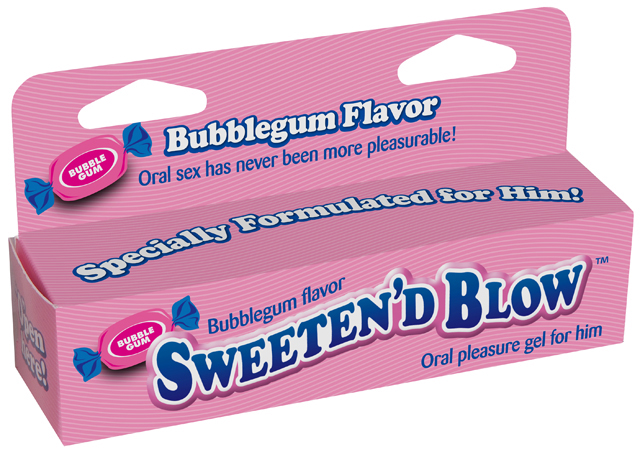 Sweeten'd Blow Bubble Gum Flavor Oral Pleasure For Him. Specially Formulated for Him! Make your next oral encounter sweeter with Sweeten'd Blow. Simply rub some of the flavored gel on your lover's private areas or any area that you wish to sweeten and the