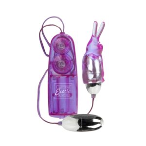 Dual Bunny Teaser Vibrating Bullets from California Exotic Novelties. Customize your pleasure with incredible dual stimulators and sleek