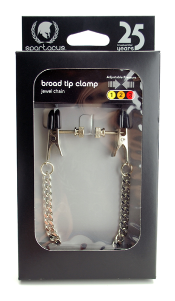 Adjustable Nipple Clamps with Broad Tip Clamps and Jewel Chain adjustable nipple clamps offer a range of pressures