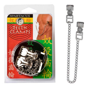 Extremeline Teeth Clamps Adjustable nipple clamps with toothy tips. The teeth in these bare metal clamps have a sharp bite! A link chain adds some weight. These aren't for the faint of heart or faint of nipple. These Tapered nipple clamps deliver a tantal