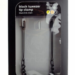 Blackline Adjustable Tweezer Clamps Link Chain. Adjustable nipple clamps offer a range of pressures. for a variety of sensations. Excellent for beginners and experienced alike