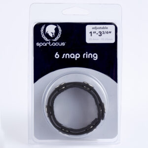 Spartacus Leathers Black Leather Six Speed Cock Ring. These multiple speed Black Leather Cock Rings have tons of snaps for total size adjustable 1 inch to 3.75 inches. Choose between six or ten levels adjustment. The Six Speed Cock Ring is also available