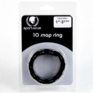 Spartacus Leather Black Leather Ten Speed Cock Ring. These multiple speed Black Leather Cock Rings have tons of snaps for total size adjustment from 1 inch to 3.75 inches. Choose between six or ten levels adjustment. The ten speed cock ring is also availa