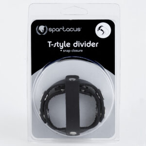 Spartacus Leather Cock Gear Black T Style Cock and Ball Divider. Serious gear for those who are serious about quality. They have built our reputation on fine leather worked by hand and designed with your pleasure in mind. A T Style divider firmly separate
