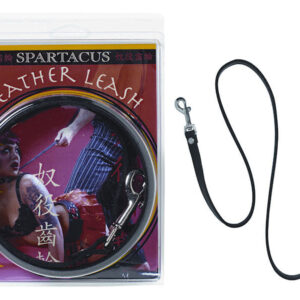 Spartacus Leathers collar and leashes 4' Leather Leash. Nothing fills a room with erotic tension quite like high-quality leather bondage. Why not try a little role-playing? There's no telling where this leash will lead you