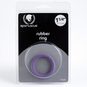 Spartacus Leathers Cock Gear Rubber Cock Rings. 1.25 inches Soft Rubber Cock Rings Purple. What fun! When worn around the base of the penis and testicles