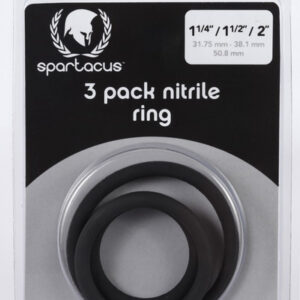 Nitrile Cock Ring Set is available in five colors: Black