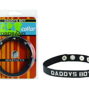 Spartacus Leathers Bondage Gear Wordband Collars Daddys Boy Collar is an intimate