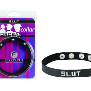 Spartacus Leathers Bondage Gear Wordband Collars Slut Collar is an intimate