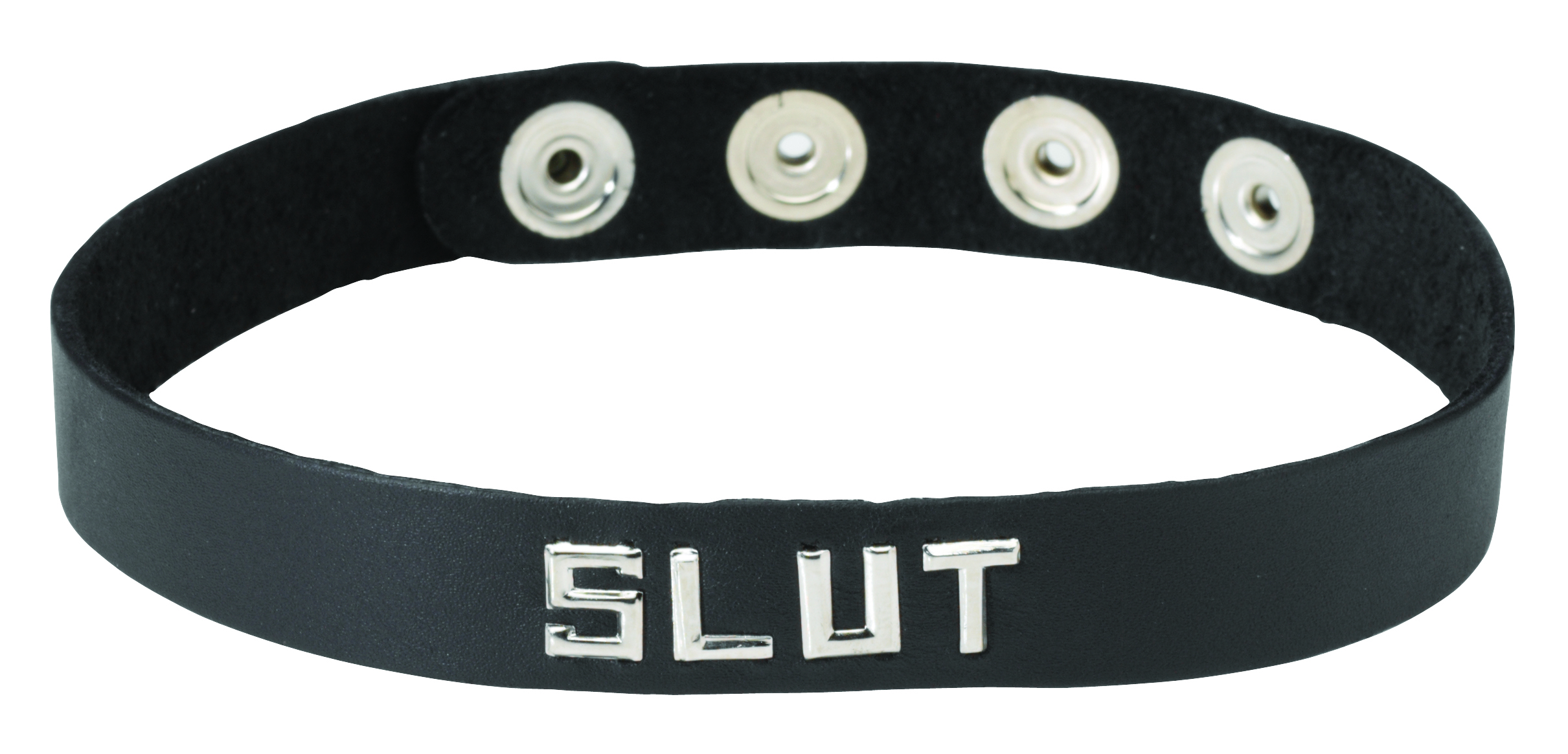Spartacus Leathers Bondage Gear Wordband Collars Slut Collar is an intimate