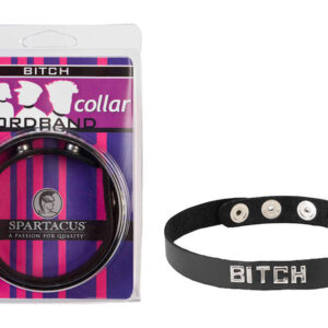 Spartacus Leathers Bondage Gear Wordband Collars Bitch Collar is an intimate