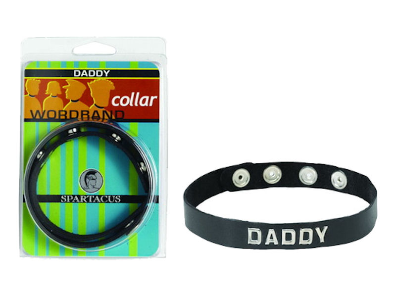 Spartacus Leathers Bondage Gear Wordband Collars Daddy Collar is an intimate