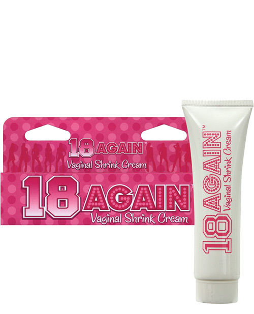 18 Again vaginal shrink cream is specially formulated to make her tighter and make him feel bigger. 18 Again! as seen on TV. On late night talk show and getting the Stephen Colbert bump. Make Your Vagina Feel 18 Again! Recapture your vagina's youth! 18