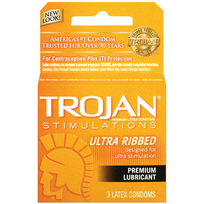 TROJAN ULTRA RIBBED 3PK