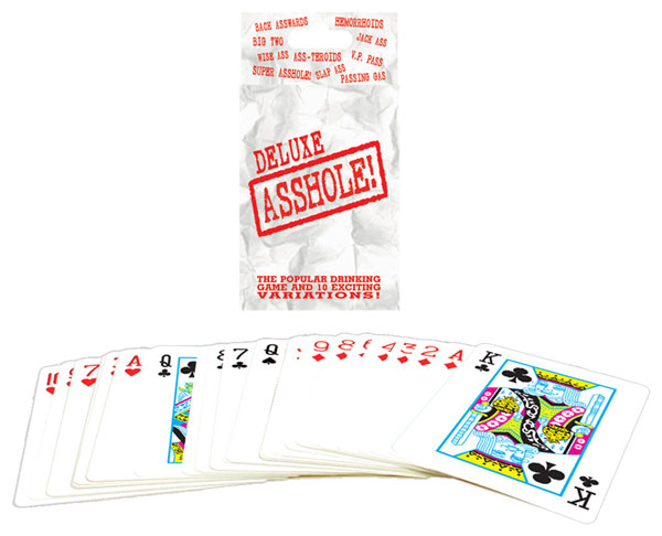 Deluxe Asshole Card Game from Kheper Games. Asshole is one of the most popular drinking games in the world. Included in this deck are rules for the Asshole game we all know and love. In addition