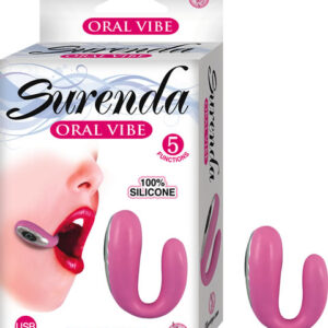 Surenda Oral Vibe Pink features 5 functions. 100% Silicone. USB charger and cable included. Waterproof vibrations.Phthalates free
