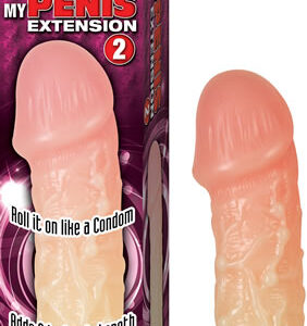 My Penis Extension 2 Beige from Nasstoys is easy to use. Just roll it on like a condom. Adds 2 inches of length. Increases girth. Product stretches to fit over most size penis. Waterproof