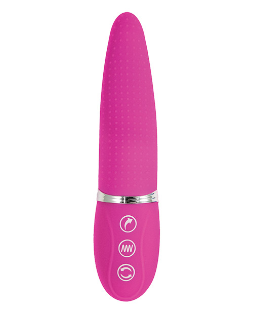 Infinitt Tongue Massage Pink Vibrator from Nasstoys of New York. Features 7 vibration functions. 4 rotation functions. High speed boost button. Specially designed to reach all your erogenous zones. Materials Silicone massager