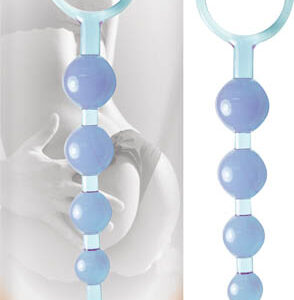 Dragonz Tale Anal Pleasure Blue from Nasstoys of New York. Unisex anal beads. Flexible. Body safe. Phthalates free. Waterproof. Materials: PVC. Size full length 8 inches