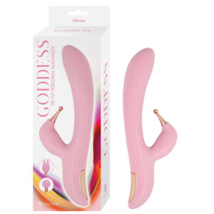 Say hello to precision pleasure with the Nasstoys Goddess Tri-Tip Personal Massager! This unique massager offers 9 vibrating functions