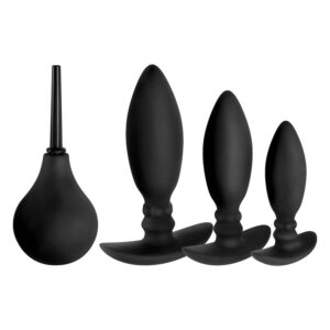 The Nasstoys Ass-Sation 3-in-1 Training Kit is the ultimate starter set for anyone curious about backdoor play. This thoughtfully designed kit includes three body-safe silicone butt plugs that gradually increase in size