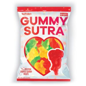 Gummy Sutra Horny Candy Sex Position Gummies 12 Piece Display from Hott Products Unlimited . Gummy Sutra gummy candies. Let your lover really know what's on your mind when you hand them one of these great tasting sexy position shaped erotic gummies! Sutra