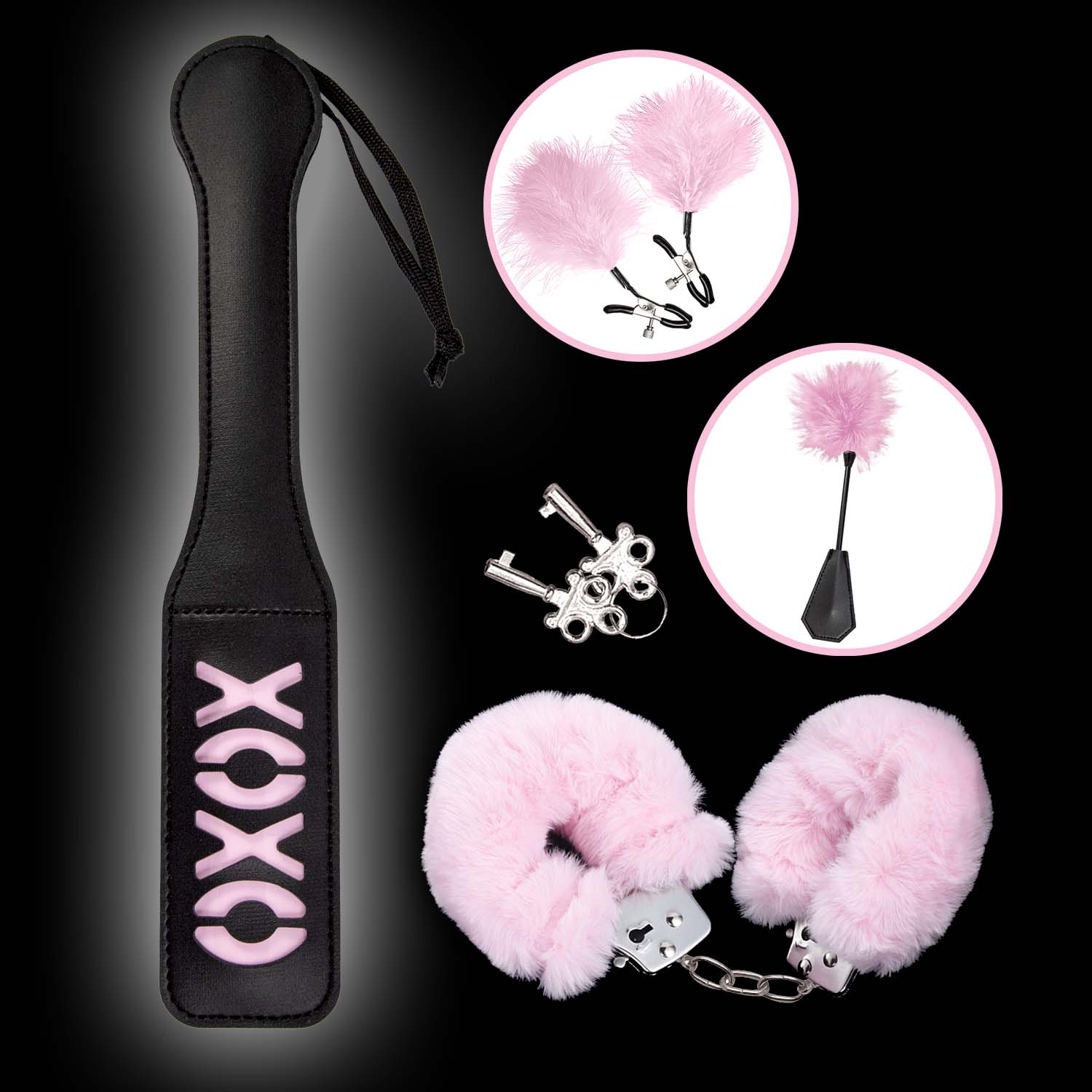 Step into the world of bondage with the Naughty in Pink beginner kit by Bondage by Nasstoys