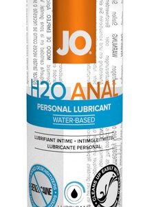 JO Cool H2O Anal Lubricant new from System JO. JO Anal H2O Cool Lubricant has a higher viscosity and provides a stimulating tingle on contact yet contains no oil