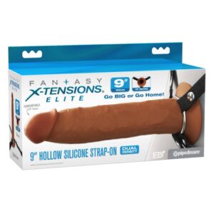 Go big or go home! This XL addition to our Hollow Strap-Ons is designed for those who crave extra length and an intense experience. Perfect for size enthusiasts and those looking to take their play to the next level. Crafted from Elite Silicone