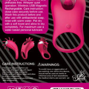 Flicker Clitty Cock Ring Couples Sex Toy from Sweet Dreams. 10 powerful vibrations. Ergonomic comfort grip. Whisper quiet technology. Made using body safe materials: Silicone Cock Ring