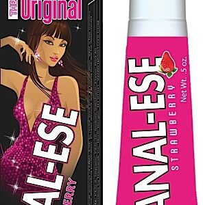 Anal Ese Strawberry .5 ounce Soft PG Packaging from Nasstoys of NY. The original Anal-Ese with an exciting new soft