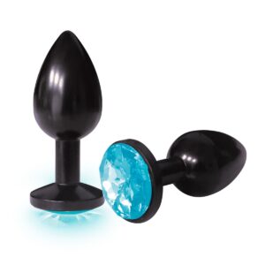 9'S SILVER STARTER ANODIZED BEJEWELED STEEL PLUG AQUA