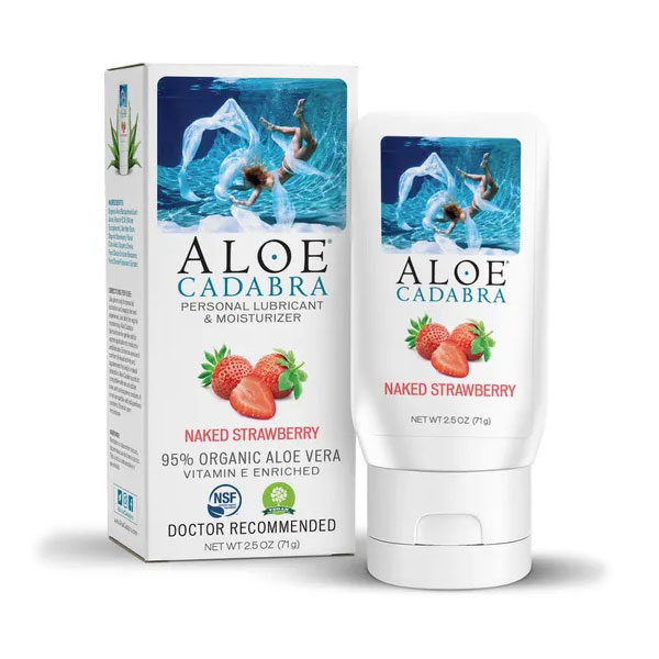 ALOE CADABRA ORGANIC LUBE STRAWBERRY 2.5 OZ - Image 2