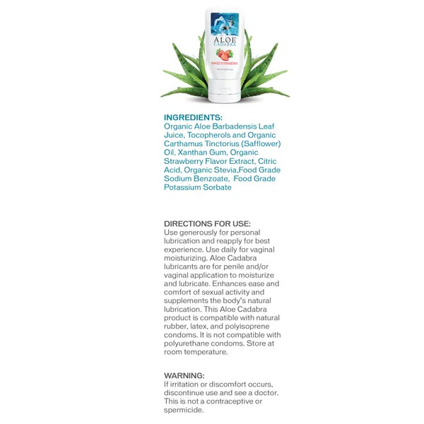 ALOE CADABRA ORGANIC LUBE STRAWBERRY 2.5 OZ - Image 5
