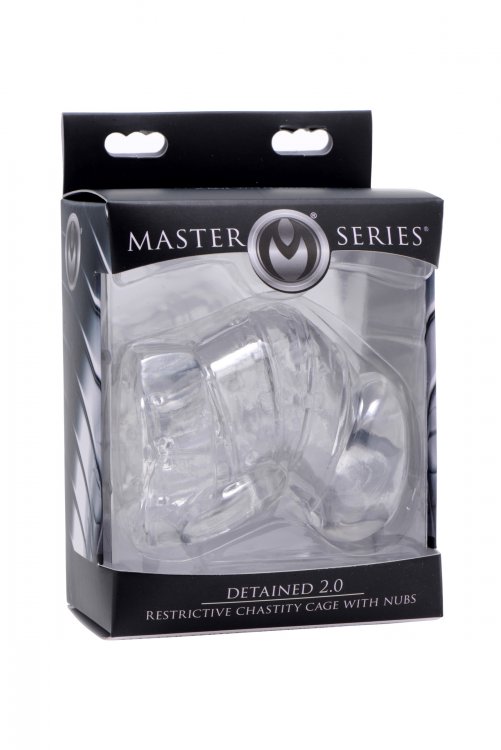 MASTER SERIES DETAINED 2.0 RESTRICTIVE CHASTITY CAGE W/ NUBS - Image 4