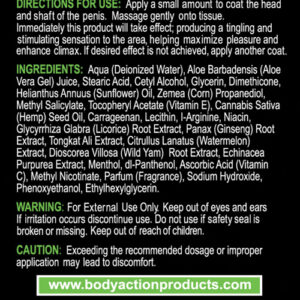 Body Action Products Hempleasure For Men Sample 50 Piece fishbowl Display. Maximum strength arousal cream. Amplifies male pleasure immediately on contact. Helps enhance sensual activity. Produces a tingling sensation. Infused with Hemp Seed Oil. Categori