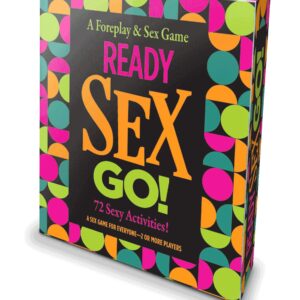 Ready Sex Go Action Packed Sex Game from Little Genie. A foreplay and sex game. 72 sexy activities. A sex game for everyone. 2 or more adult players. Ready Sex Go! is a one of a kind popping dice game that will level up your sex play! Pop the dice to dete