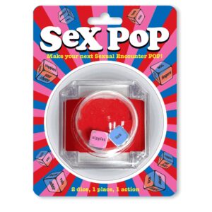 Sex Pop Popping Dice Game from Little Genie. Sex Pop is a fun popping sex dice game for partners wanting to add variety and spontaneity to their sexual play book. Each popping dice game contains one action dice. Rub