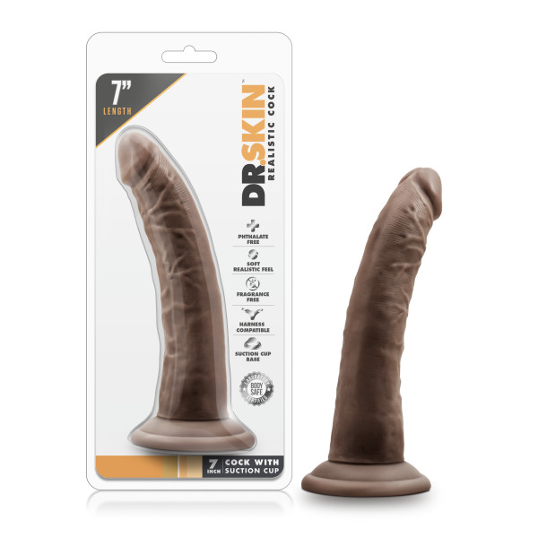 DR SKIN 7 COCK W SUCTION CUP CHOCOLATE " - Image 3
