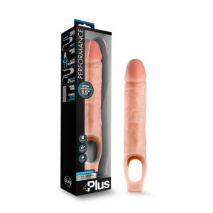 PERFORMANCE PLUS 10IN SILICONE COCK SHEATH PENIS EXTENDER VANILLA