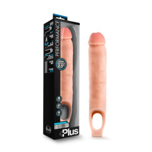 PERFORMANCE PLUS 11.5IN SILICONE COCK SHEATH PENIS EXTENDER VANILLA