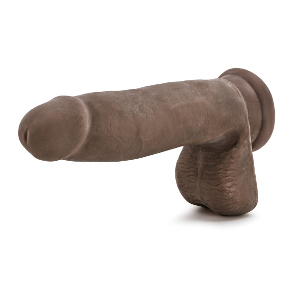 AU NATUREL 7 DILDO W/BALLS CHOCOLATE " - Image 3