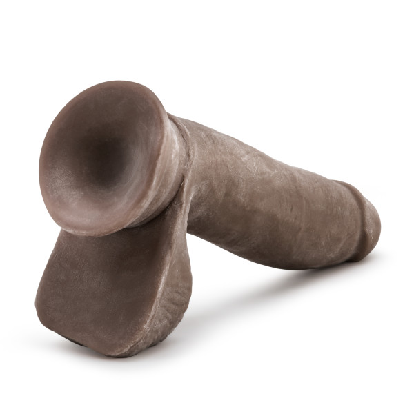 AU NATUREL 7 DILDO W/BALLS CHOCOLATE " - Image 4