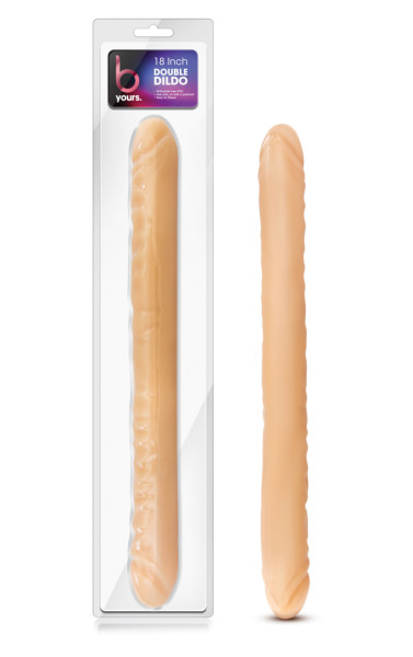 B YOURS 18 DOUBLE DILDO BEIGE " - Image 4