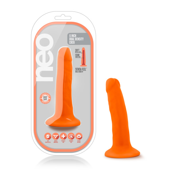 NEO 5.5 DUAL DENSITY COCK NEON ORANGE " - Image 7
