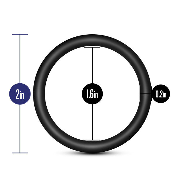 PERFORMANCE VS3 PURE PREMIUM SILICONE COCKRINGS LARGE BLACK - Image 6