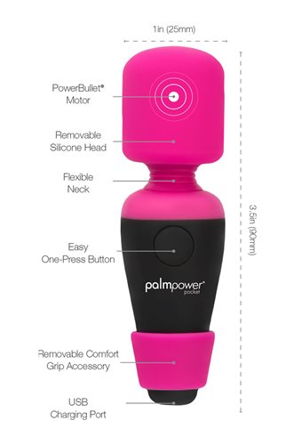 PALM POWER POCKET MASSAGER FUCHSIA - Image 7