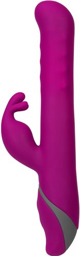Commotion Let it move you! Samba Raspberry Pink Rabbit style vibrator from BMS Enterprises. Let it move you. Get moving with Samba! These smooth curves rotate and twist with power and ease